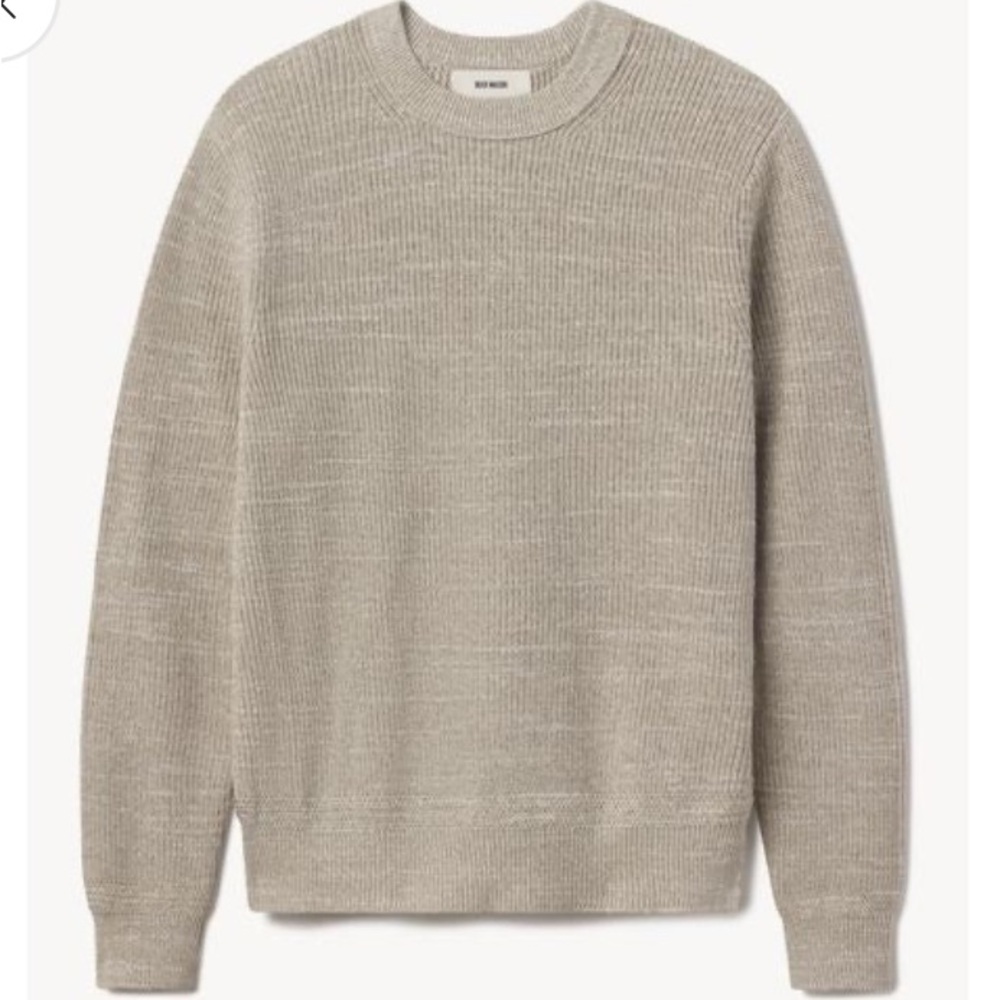 Buck Mason Men's Crewneck Sweater (Marled Feather - M)